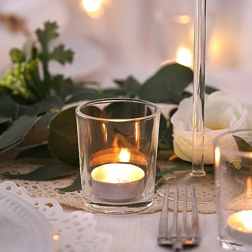 DARJEN 24Pcs Clear Votive Candle Holders Glass Tea Light Candle Holder - Image 5