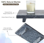 Natural Marble Tray Pedestal Stand – Soap & Jewelry Riser for Bathroom Counter, Kitchen Sink, Vanity Organizer, Decorative Stone Catchall for Perfume, Candles - Image 3