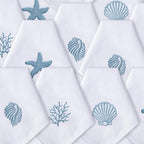 HunnmingRe 12 Pcs Coastal Party Cloth Napkins Bulks 100% Cotton, 17x17inch - Image 2
