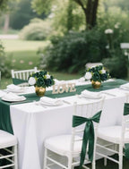 BLOSMON Green Flowers Centerpieces for Party: 15 Faux Silk Roses, 6 Pcs - Image 2