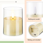 Yunlly 12 Pcs Rose Candle Rings with Candles Sets, White - Image 2