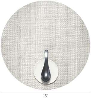Chilewich Basketweave Placemats, Woven Round Placemats Set of 4 - Image 2