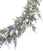 Pre-Lit Battery Operated Purple Ombre Lavender Spring Wreath- 16" - White LED Lights - Image 6