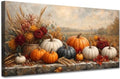 WAXWHELK Pumpkin Fall Canvas Wall Art, Autumn Thanksgiving Harvest Painting Pictures Rustic Farmhouse Artwork for Kitchen Living Room Bedroom Home Decor (30"x60") by Unknown