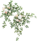 Ling's moment 2 Pack White Floral Garland Wedding Arch Flowers by LingsMoment