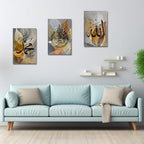 PBXBJY Islamic Canvas Wall Art Allah Picture Ayatul Kursi Wall Decor 3 Panels Muslim Painting Arabic Calligraphy Prints Quran Ramadan Home Decor (Islamic-2, (12.00" x 16.00" x 3PCS)) - Image 4