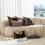 JUSPURBET 28x28 Euro Velvet Throw Pillow Covers Set of 2,Ash - Image 2