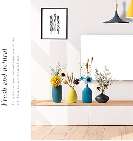 Small Ceramic Flower Vases Set of 4, Bud Vase, Decorative Modern Floral Vase - Image 3
