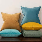 JUSPURBET 28x28 Velvet Decorative Throw Pillow Covers Set of 2,Seafoam - Image 2