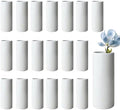 Modern White Ceramic Vase Set of 20 for Living Room Bedroom 5.51'' Minimalist Fresh Small Flower Vases for Bouquet Fake Plant Home Decor Office Fireplace Centerpieces Nordic Style 20 Pack by LIZOFER