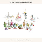 MACKENZIE-CHILDS Patience Brewster 12 Days Christmas Ornament, Decorative Hanging Ornament for Christmas Tree, Pack of 12, Mini Ornaments Set - Image 4