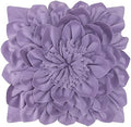 OiseauVoler 3D Flower Throw Pillow Covers 18 x 18 Inch Purple by OiseauVoler
