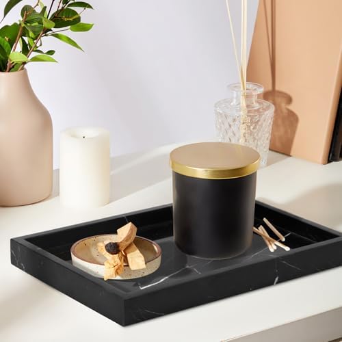 Marble Bathroom Vanity Tray, Black Marquina, 12"x 8" x1.2" - Image 5