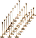 27 pcs Gold Candlestick Holders Set, 3 Sizes Metal Taper Candle Holders Weighted with Anti-Slip Pad, Vintage Finish Candle Sticks for Wedding Centerpieces, Christmas Mantel, Fireplace & Table Decor by Unknown