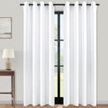 KOUFALL Closet Curtains for Bedroom Closet Door,95 Inch Long Open Grommet 60-70% Blackout Privacy Thermal Door Divider Curtain for Doorway Hallway,94 95 in Length,White by KOUFALL