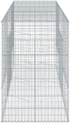 vidaXL Gabion Basket with Cover 118.1"x39.4"x59.1" Galvanized Iron - Image 6