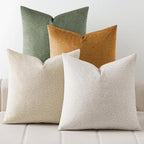 a moment Waterproof Throw Pillow Covers Set of 4,20x20 Inch Outdoor Stain Resistant Pet Friendly Pillowcases Cushion Covers for Patio Sofa and Living Room,Dune Grove by amoment
