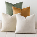 a moment Waterproof Throw Pillow Covers Set of 4,24x24 Inch Outdoor Stain Resistant Pet Friendly Pillowcases Cushion Covers for Patio Sofa and Living Room,Dune Grove by amoment