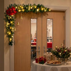 Christmas Door Decorations with LED Light, Poinsettias, Pinecones - Image 5