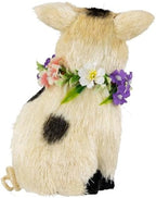 Northlight Spotted Sitting Piglet Rustic Spring Figurine - 9" - Off White and Black - Image 7