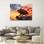 HomeifHue July 4th Patriotic Canvas Wall Art 4th of July USA Decorations American Flag Painting Picture Eagle Pictures for Wall Decor Independence Day Home Decor（F6 24x36in） - Image 2