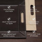 2-in-1 Serving Tray & Placemat | Faux Leather & Reversible - Image 6