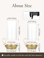 Hurricane Glass Candle Holders: Gold Candle Holder Set of 2 - Image 6