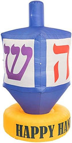 8.5 FT Giant Hanukkah Inflatable Dreidel - Yard Decor with Built-in Bulbs, Tie-Down Points, Chanukah Outdoor Decoration with Powerful Built in Fan - Image 3