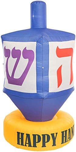 8.5 FT Giant Hanukkah Inflatable Dreidel - Yard Decor with Built-in Bulbs, Tie-Down Points, Chanukah Outdoor Decoration with Powerful Built in Fan - Image 3