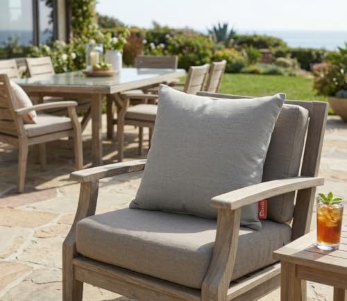 Outdoor/Indoor Sunbrella Throw Pillows Square Set of 2 Pieces 24 inch x 24 inch Spectrum Dove - Cover Only, Insert Not Included - Image 3