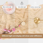 12 Pack Beige Cheesecloth Table Runner, 35x120 Inch Summer Gauze Cheese Cloth Table Runners 10 FT Beige Table Runner for Wedding Baby Shower Birthday Party Table Decors - Image 6