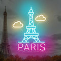 Paris Eiffel Tower Neon Sign for Bedroom Apartment and Cafe Wall Decor by mllusxg