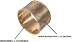 Handcrafted Floral Table Napkin Rings, Gold Tone, Set of 8 - Image 5