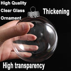 Clear Glass Christmas Ornaments, 3.15 inch DIY Christmas Ornaments Balls, Glass Ornaments for Crafts Fillable - 12 PCS - Image 3