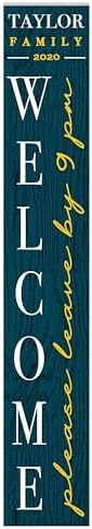 Personalized Welcome Sign for Front Door, Custom Welcome Sign for Porch Outdoor Welcome Home Decorations, 48"x8" PVC Sign (Design 2) - Image 2