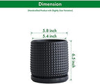 D'vine Dev Beaded Ceramic Pot with Saucer, 6 in, Ebony Matte, 27-C-X-6 - Image 3