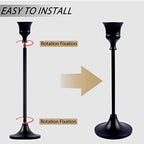 BEZURA Black Taper Candle Holders Set of 6,Aluminum Alloy Candlestick Holders for Candlesticks Vintage Metal Candle Stick Candle Holder for Fireplace Party Dining Home - Image 5