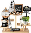 Coffee Bar Decor, 8 PCS Coffee Decorations for Table Tiered Tray Shelf by SYNCVIBE
