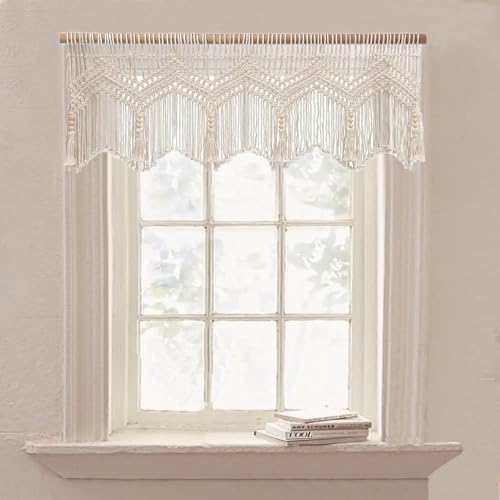 Achart Macrame Curtains Macrame Valance Doorway Window Curtain Panels by Achart