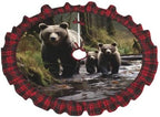 Christmas Tree Skirt 48" Burlap Rustic Xmas Tree Mat Mother Bear and her Cubs Plaid Christmas Tree Cover Skirt Mat for Christmas Decorations Holiday Party Home Decor Indoor Outdoor - Image 6