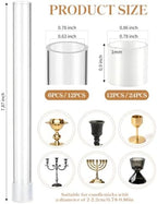 12 Pack 7.9” Acrylic Bud Vase Set for Taper Candlesticks Candles - Image 2