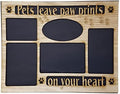 MEMORY MATS & WORD ART Wall Sign, Hand-Made Wooden Decoration Plaque for Home and Office- Real Wood - Made in The USA - 11 x 14 x 13 inches (Pets_leave_paw_prints_on_our_hearts) by MemoryMatsWordArt