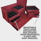 612 Vermont Christmas Ornament Storage Box, Adjustable Acid-Free Dividers - Image 3