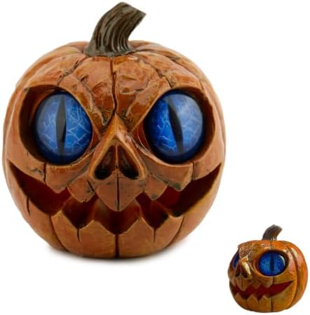 Halloween Pumpkin Decor Spooky Pumpkin Figurine Resin Statue, Blue by Unknown