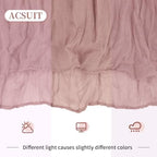 16 Pack Dusty Pink Cheesecloth Table Runner 20 x 120 inch Gauze Table Runners 10 FT Long,Semi Sheer Cheese Cloth Fabric Table Runner Bulk for Wedding,Party,Baby Shower,Bridal Shower Decoration - Image 6
