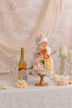 TINGE TIME Artificial Wedding Flower Combo, Rose Peony Blush Champagne - Image 3
