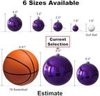 Purple 8.0" Extra Large Christmas Ornaments - Christmas Tree Decoration Balls Shatterproof Hanging Shiny Balls for Birthday Holiday Wedding Decorations Set of 2pcs - Image 6