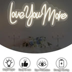 Love you more Neon Sign Romantic Wedding Led Light, Gift for Lover - Image 2