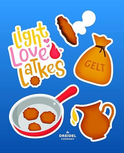 The Dreidel Company Large Hanukkah Window Clings Decals, Chanukah Theme Clings Decorations (384 Hanukkah Decals) - Image 3