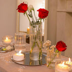ComSaf Glass Cylinder Vases 12 Pcs 4/6/10 Inch Tall, Clear Ribbed Bud Vases - Image 5
